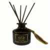 1pc Elegant Glass Fragrance Diffuser with Black Bottle & Tassel