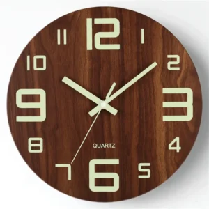 Walnut Wooden Wall Clock