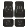4pcs Set Universal Fit Polyester Fiber Car Floor Mats